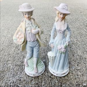 Vintage Colonial Victorian Porcelain Figures Taiwan couple man woman